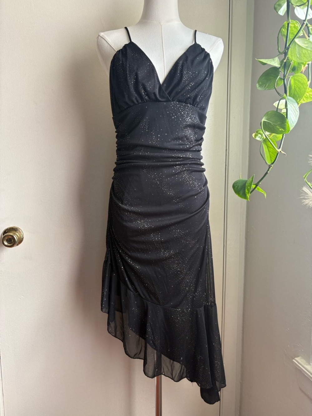 vintage 90s y2k wet seal shimmer fairy whimsygoth asymmetrical dress
